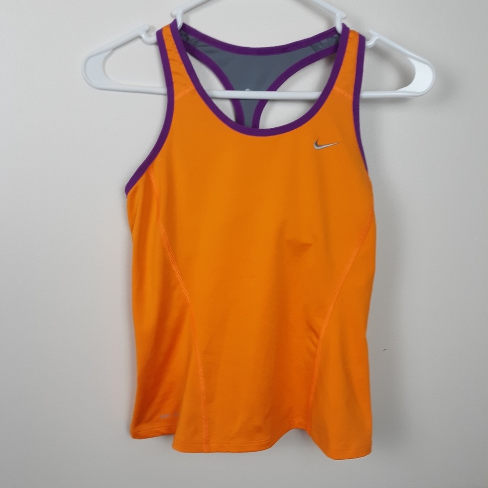 Nike women orange tank top size small
